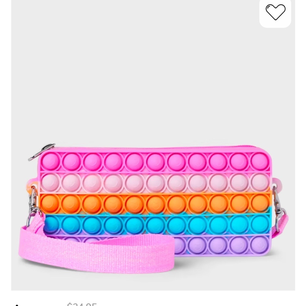 NWOT Girls Multicolor Pop It Bag